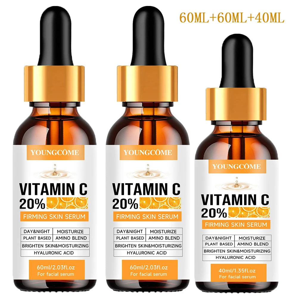 Premium 20% Vitamin C Serum For Face with Hyaluronic Acid, Retinol - Boost Skin Collagen, Anti Aging & Wrinkle Facial