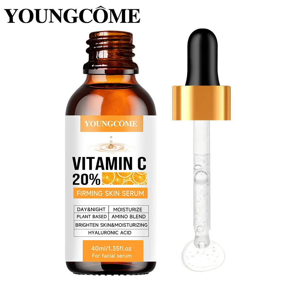 Premium 20% Vitamin C Serum For Face with Hyaluronic Acid, Retinol - Boost Skin Collagen, Anti Aging & Wrinkle Facial