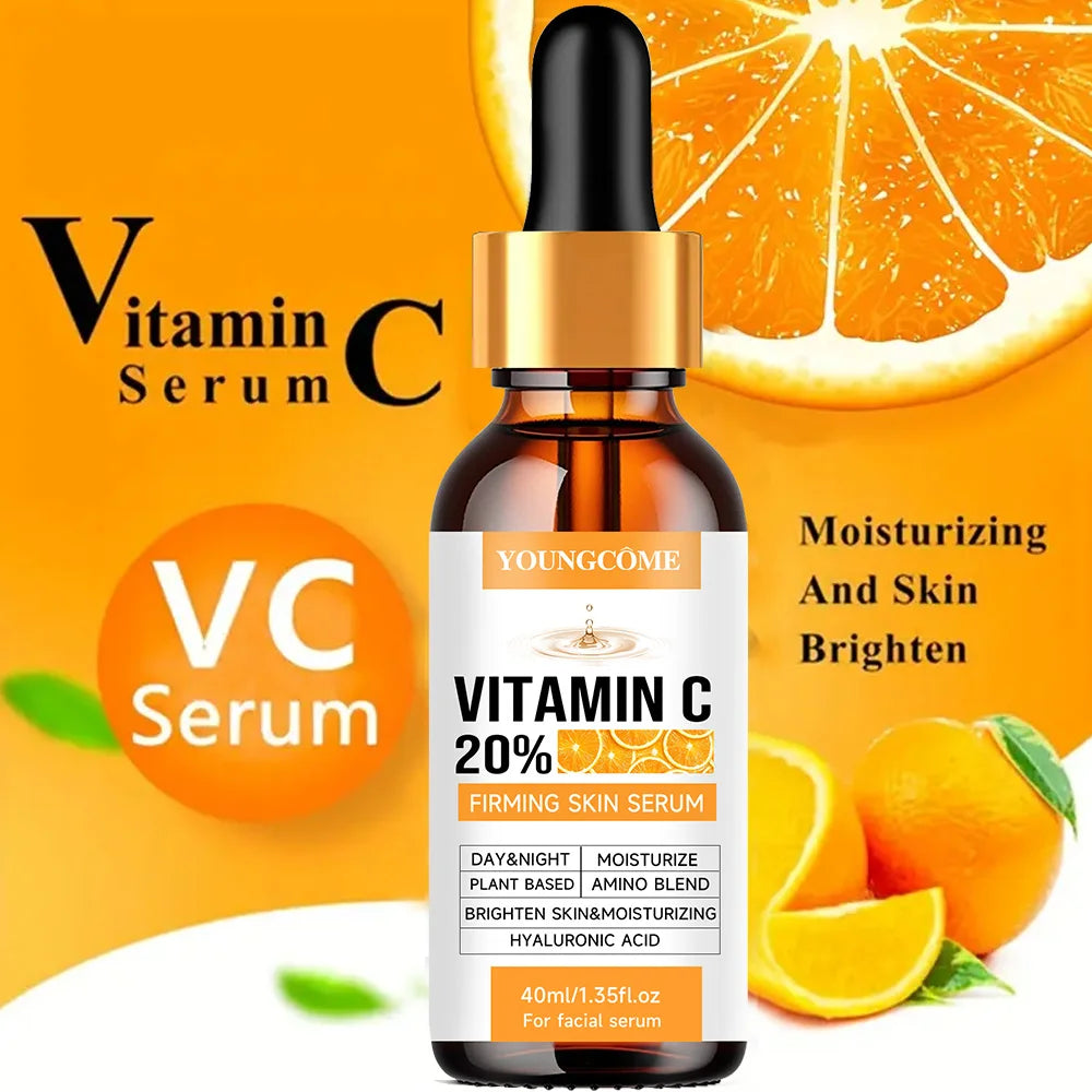 Premium 20% Vitamin C Serum For Face with Hyaluronic Acid, Retinol - Boost Skin Collagen, Anti Aging & Wrinkle Facial