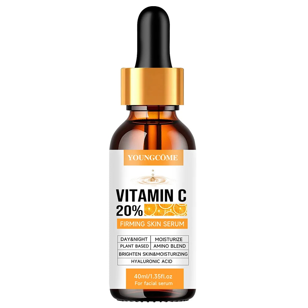 Premium 20% Vitamin C Serum For Face with Hyaluronic Acid, Retinol - Boost Skin Collagen, Anti Aging & Wrinkle Facial