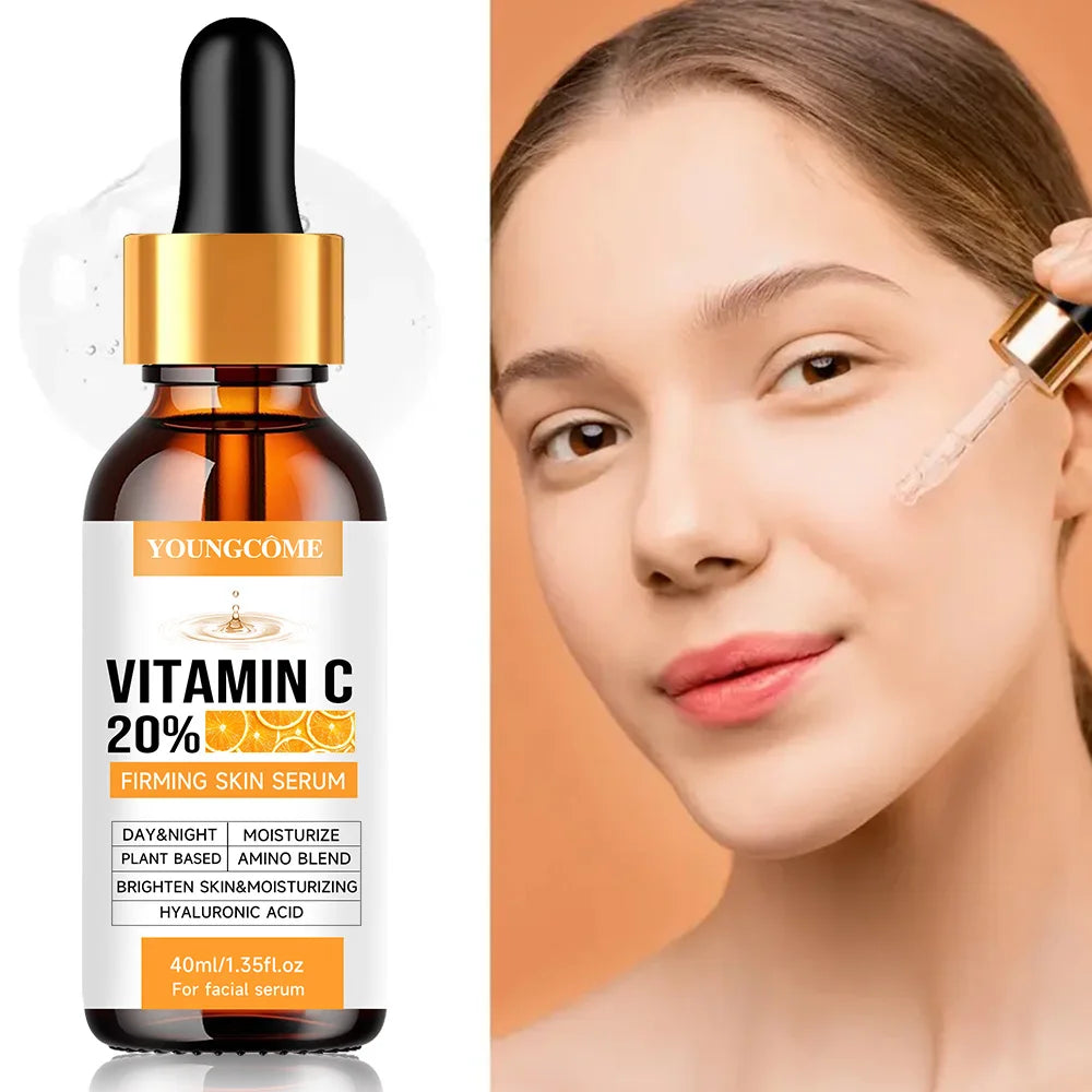 Premium 20% Vitamin C Serum For Face with Hyaluronic Acid, Retinol - Boost Skin Collagen, Anti Aging & Wrinkle Facial