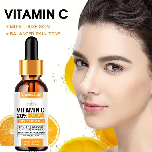 Premium 20% Vitamin C Serum For Face with Hyaluronic Acid, Retinol - Boost Skin Collagen, Anti Aging & Wrinkle Facial
